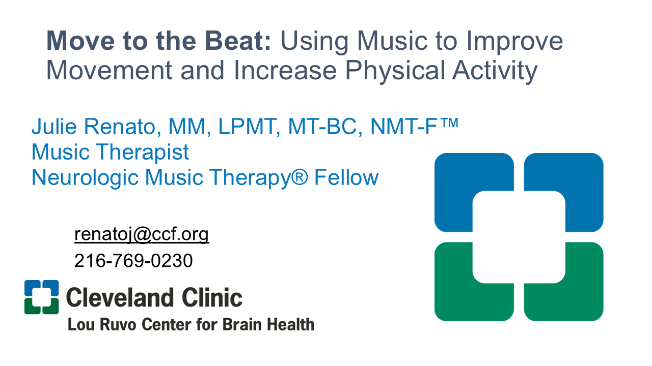 Move to the Beat - Using Music to Improve Movement and Increase Physical Activity