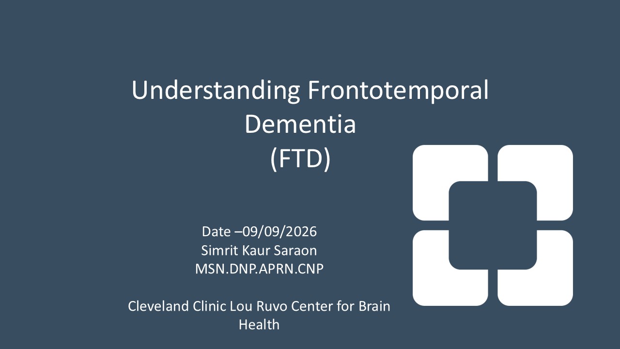 Understanding Frontotemporal Dementia